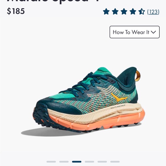 Hoka Mafate Speed 4 trail running shoes in deep teal/water garden - Picture 3 of 9